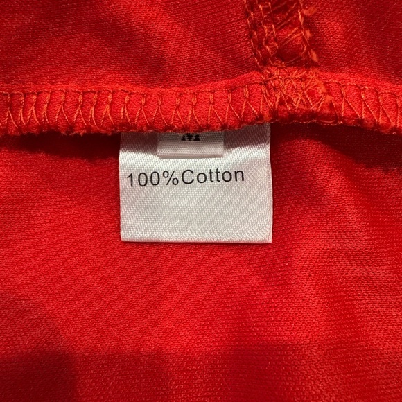 Red Crop Halter Corset Top 100% cotton Size M - Picture 8 of 9